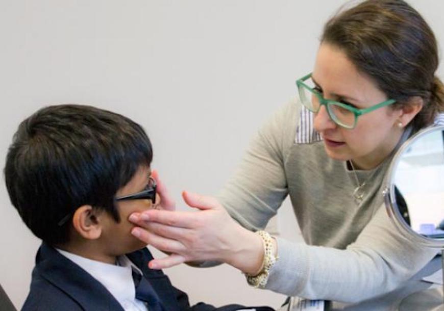 Child Receiving Eye Exam